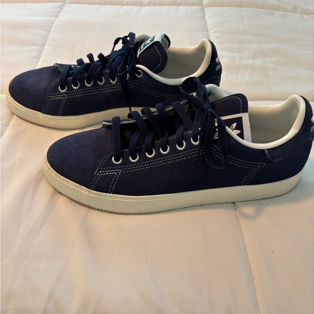 Adidas men’s Stan Smith classic navy blue suede casual sneakers size 9.5